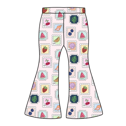 FRUITY STAMPS flare pants